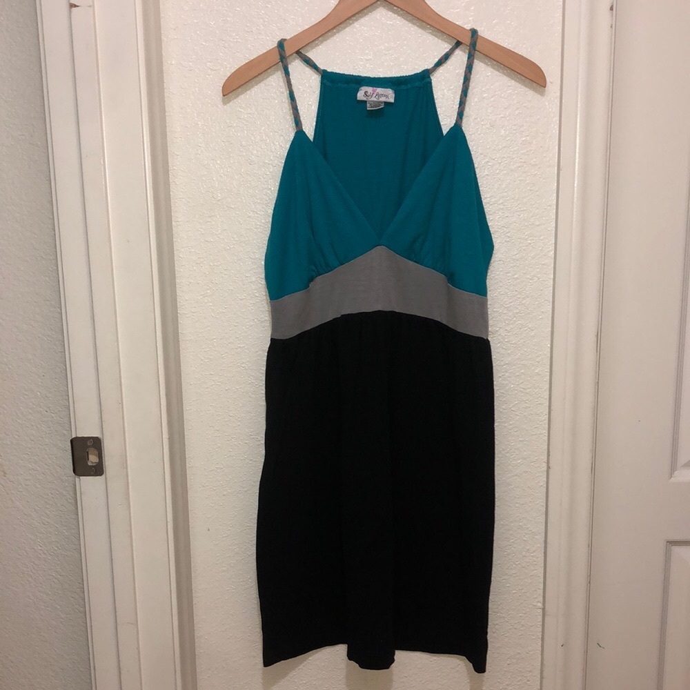Color Blocked Spaghetti Strap Dress